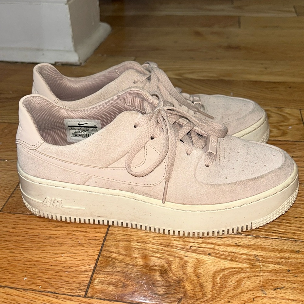 Nike Pink Suede Air Force Ones women’s size 8.5